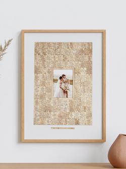 Hootyballoo Jigsaw Wedding Guest Photo Frame - view 2, Natural Brown
