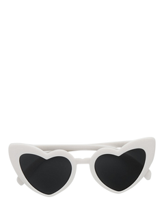 Hootyballoo White Heart Sunglasses