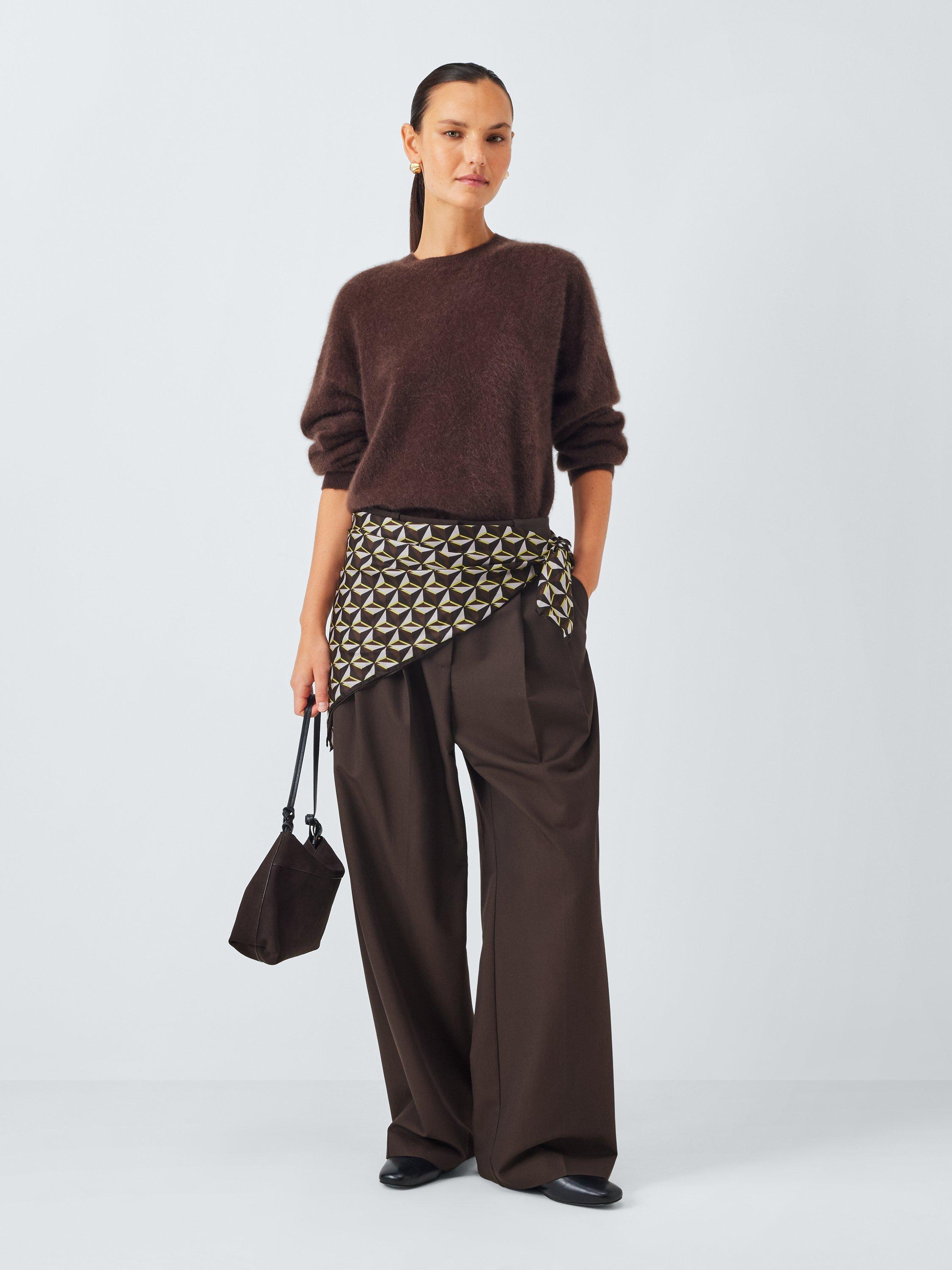 Product image 2 of 5, which shows John Lewis Bonnie Geometric Pure Silk Scarf, Multi