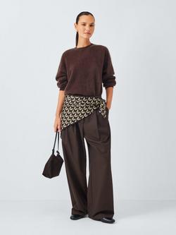 John Lewis Bonnie Geometric Pure Silk Scarf, Multi - view 2, Multi