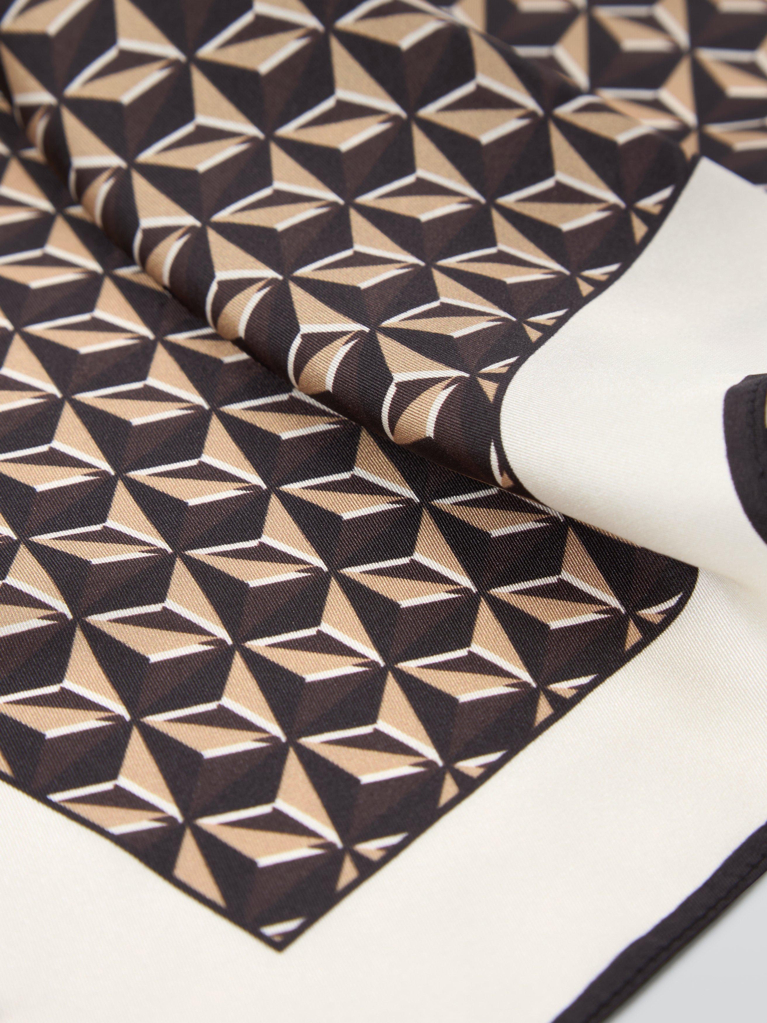 Product image 3 of 5, which shows John Lewis Bonnie Woven Silk Square Scarf, Cream/Multi