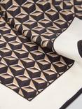 John Lewis Bonnie Woven Silk Square Scarf, Cream Multi