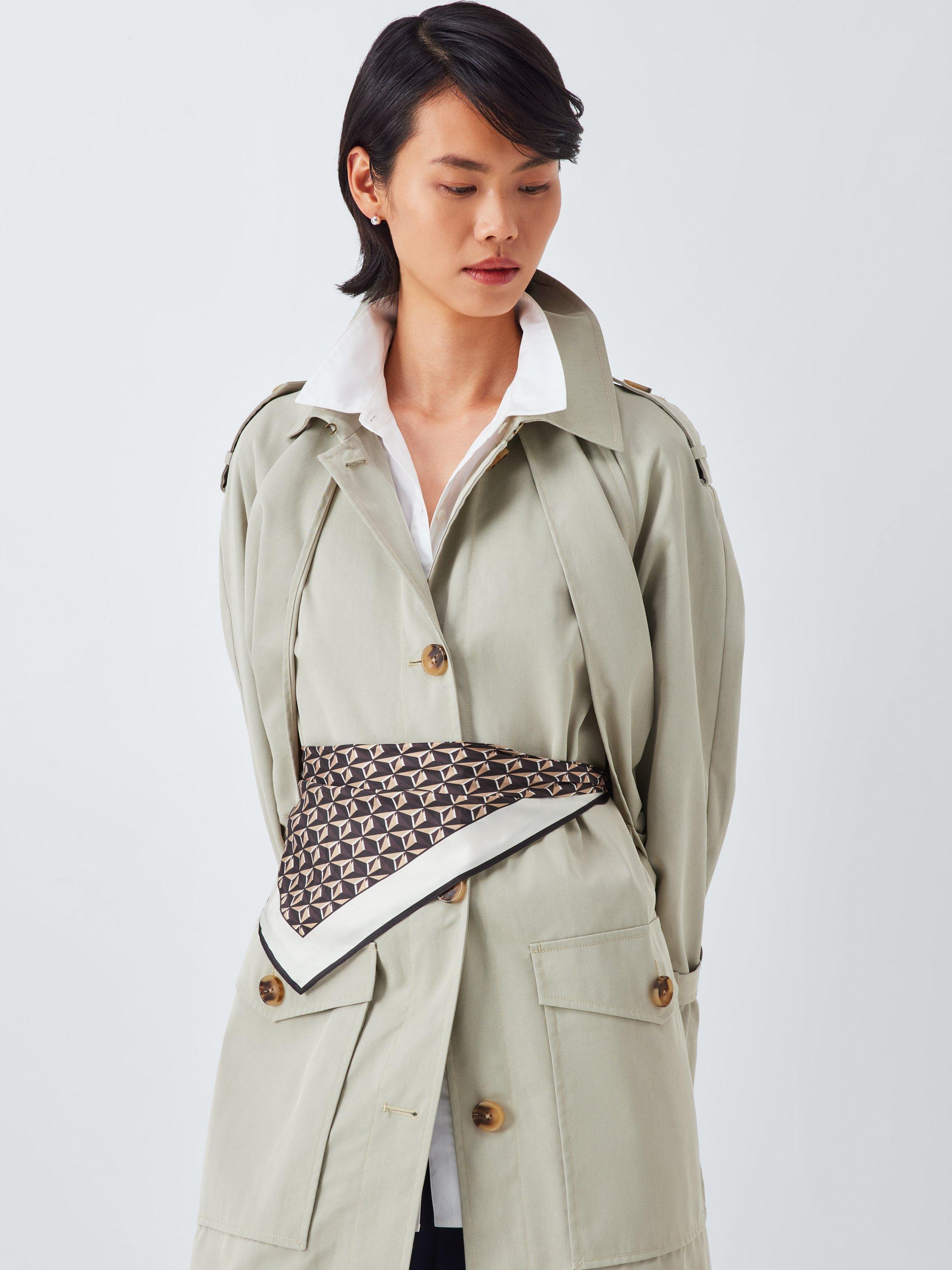 Product image 5 of 5, which shows John Lewis Bonnie Woven Silk Square Scarf, Cream/Multi