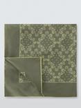 John Lewis Paisley Pure Silk Scarf, Olive