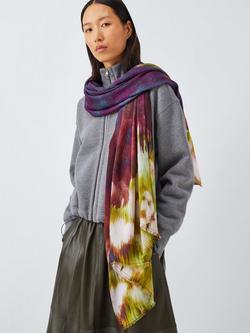 John Lewis Ombre Bloom Scarf, Burg Multi, Burg Multi