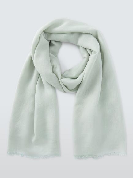 John Lewis Wrap Scarf - view 2, Pale Aqua
