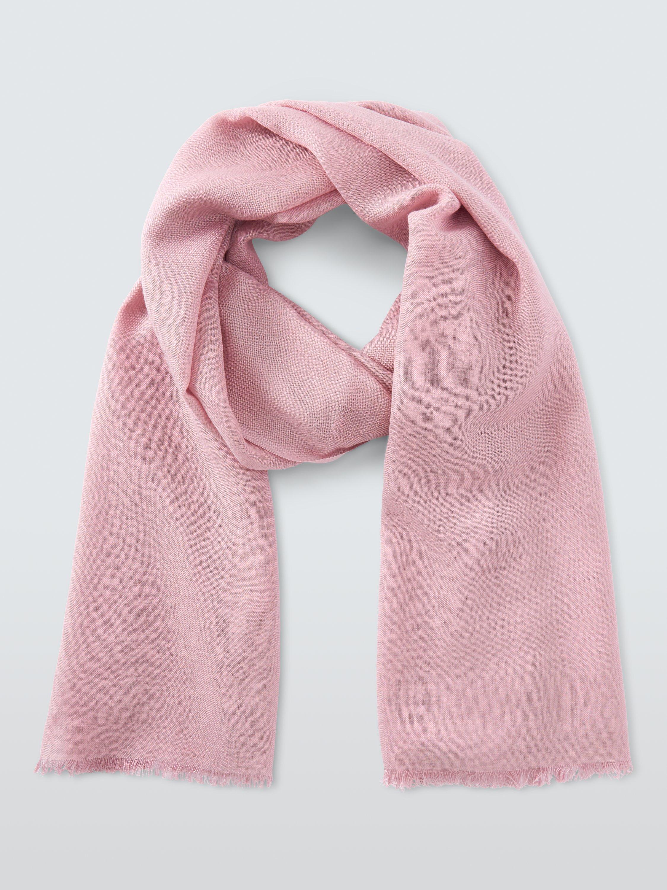 Product image 2 of 5, which shows John Lewis Wrap Scarf, Pale Mauve