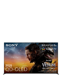 Sony Bravia 8 II K55XR8M25BP (2025) QD-OLED HDR 4K Ultra HD Smart Google TV, 55 inch with Dolby Atmos, Black, Black