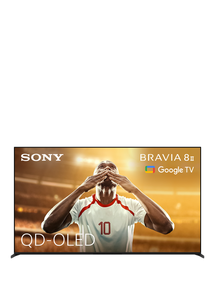 Sony Bravia 8 II K55XR8M25BP (2025) QD-OLED HDR 4K Ultra HD Smart Google TV, 55 inch with Dolby Atmos, Black, Black