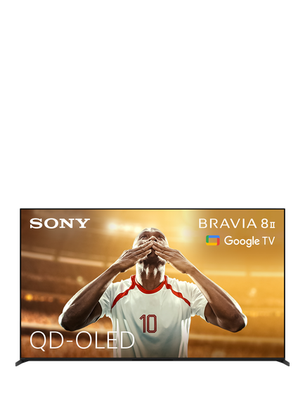 Sony Bravia 8 II K65XR8M25BP (2025) QD-OLED HDR 4K Ultra HD Smart Google TV, 65 inch with Dolby Atmos, Black, Black
