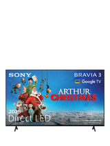 Sony Bravia 3 K43S38BP (2025) LED HDR 4K Ultra HD Smart Google TV, 43 inch with Dolby Atmos, Black