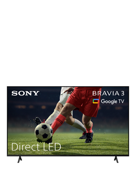 Sony Bravia 3 K43S38BP (2025) LED HDR 4K Ultra HD Smart Google TV, 43 inch with Dolby Atmos, Black, Black