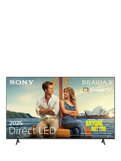 Sony Bravia 3 K50S38BP (2025) LED HDR 4K Ultra HD Smart Google TV, 50 inch with Dolby Atmos, Black, Black