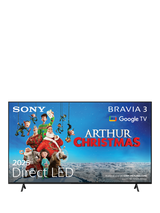Sony Bravia 3 K65S38BP (2025) LED HDR 4K Ultra HD Smart Google TV, 65 inch with Dolby Atmos, Black