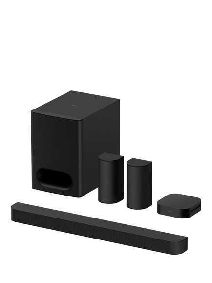 Sony Bravia Theatre System 6 HT-S60 Bluetooth Soundbar with Wireless Subwoofer & Rear Speakers, Dolby Atmos & DTS:X, Black, Black