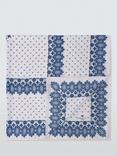 Weekend MaxMara Onesto Paisley Floral Pure Silk Scarf, Ivory/Blue