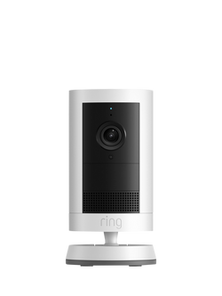 Ring Outdoor Camera Plus Battery Smart Security Camera with Built-in Wi-Fi, White, White