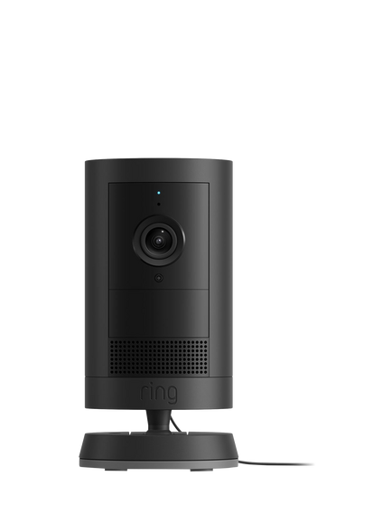 Ring Outdoor Camera Plus Plug-in Smart Security Camera with Built-in Wi-Fi, Black, Black