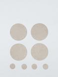 John Lewis Reversible Round Faux Leather Placemat & Coaster, Set of 4, Cocoa/Sage