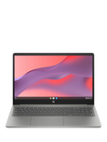 HP Chromebook 15a-nb0006na Laptop, Intel N100 Processor, 4GB RAM, 128GB, 15.6” Full HD, Natural Silver