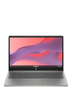 HP Chromebook 15a-nb0006na Laptop, Intel N100 Processor, 4GB RAM, 128GB, 15.6” Full HD, Natural Silver, Natural Silver
