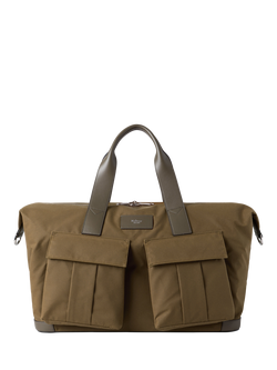 Mulberry Heritage Waxed Cotton Day Clipper Holdall Bag, Dark Moss, Dark Moss