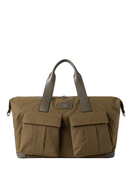Mulberry Heritage Waxed Cotton Day Clipper Holdall Bag, Dark Moss, Dark Moss