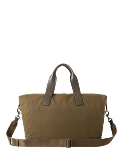 Mulberry Heritage Waxed Cotton Day Clipper Holdall Bag, Dark Moss - view 2, Dark Moss