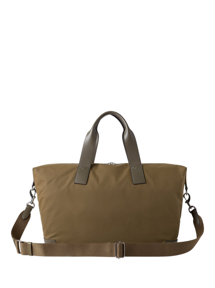 Mulberry Heritage Waxed Cotton Day Clipper Holdall Bag, Dark Moss - view 2, Dark Moss