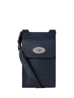 Mulberry Mini Antony Eco Scotchgrain and Flat Calf Leather Satchel, Night Sky