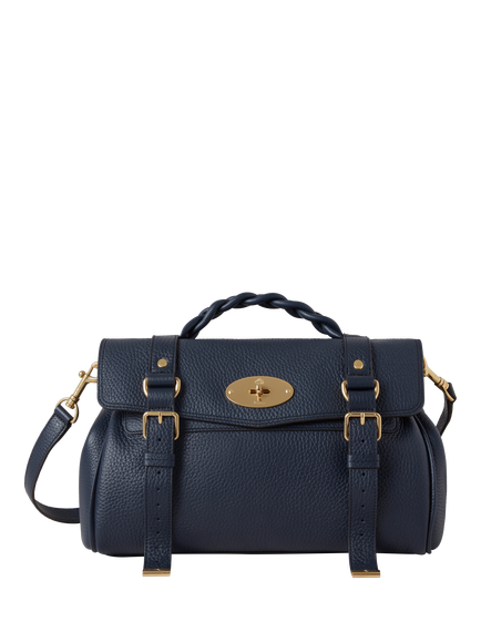 Mulberry Alexa Heavy Grain Leather Shoulder Bag, Night Sky
