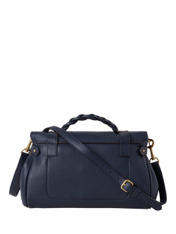 Mulberry Alexa Heavy Grain Leather Shoulder Bag - view 2, Night Sky
