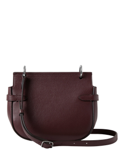 Mulberry Small Amberley Small Classic Grain Leather Satchel Bag - view 2, Black Cherry