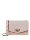 Mulberry Small Darley Small Classic Grain Leather Clutch Bag, Blossom Pink