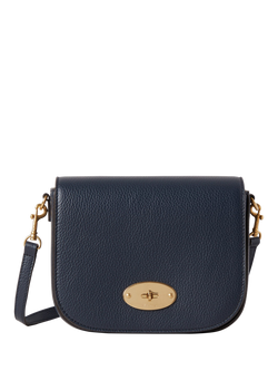 Mulberry Small Darley Classic Grain Leather Satchel, Night Sky