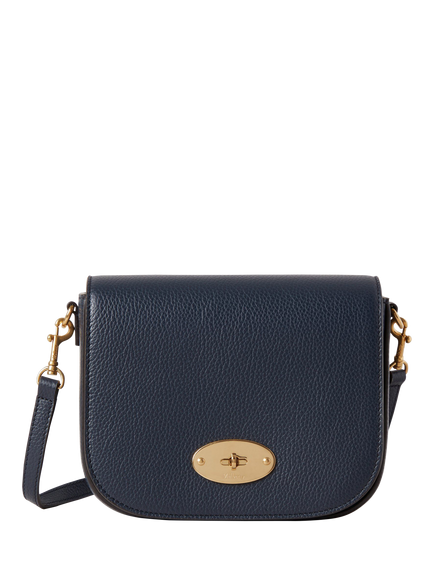 Mulberry Small Darley Classic Grain Leather Satchel, Night Sky