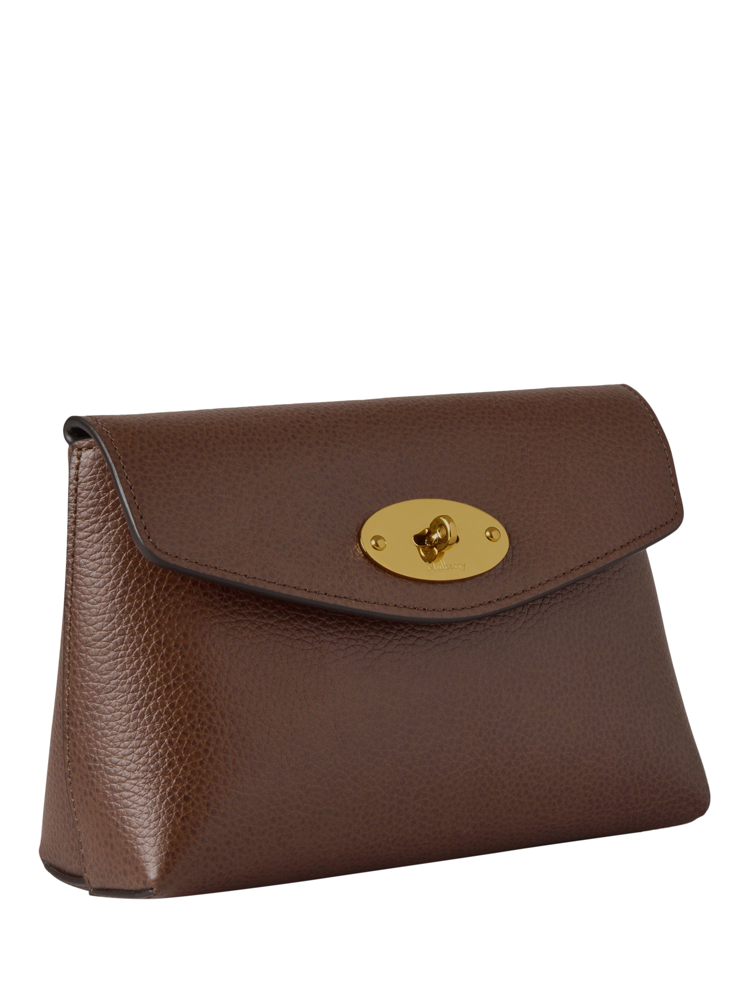 Product image 3 of 4, which shows Mulberry Darley Classic Grain Leather Small Cosmetic Pouch, Oak