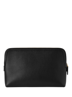 Mulberry Small Classic Grain Leather Large Cosmetic Pouch, Black - view 2, Black
