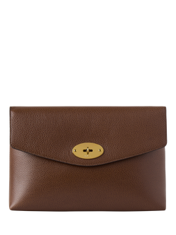 Mulberry Darley Small Classic Grain Large Cosmetic Pouch, Oak