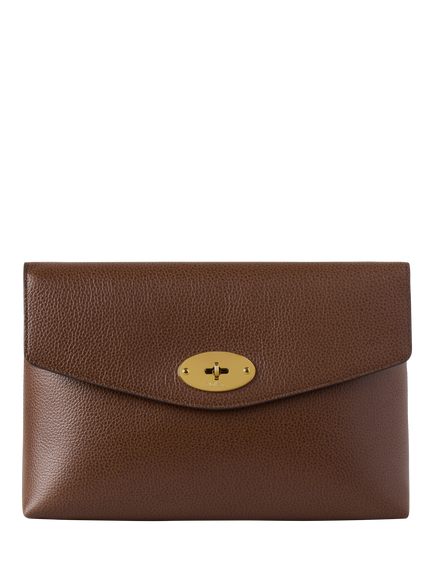 Mulberry Darley Small Classic Grain Large Cosmetic Pouch, Oak