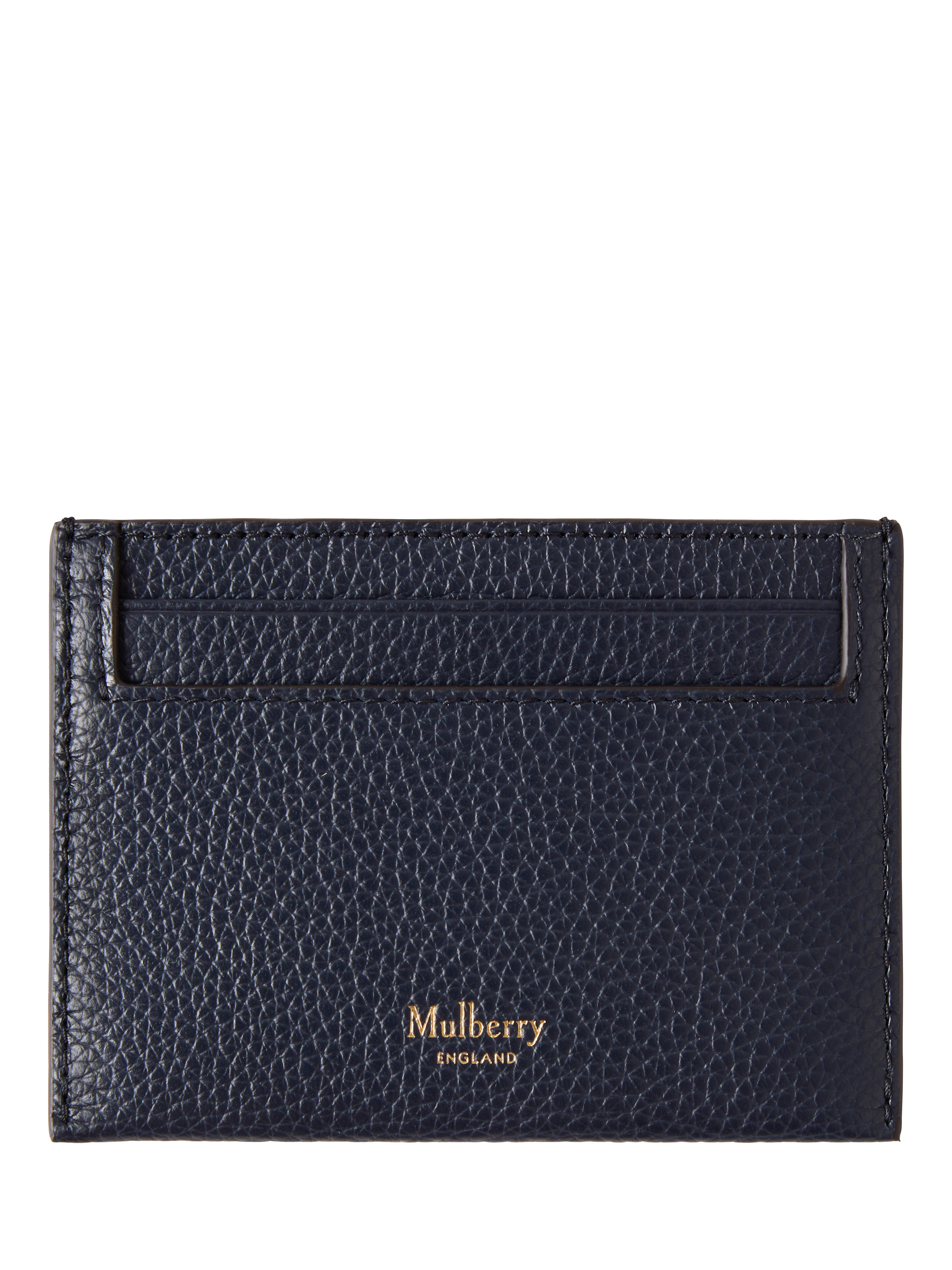 Product image 1 of 2, which shows Mulberry Continental Small Classic Grain Leather Credit Card Slip, Night Sky