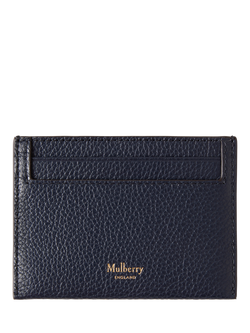 Mulberry Continental Small Classic Grain Leather Credit Card Slip, Night Sky