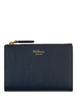 Mulberry Continental Leather Bifold Zip Purse, Night Sky
