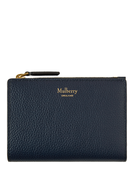 Mulberry Continental Leather Bifold Zip Purse, Night Sky