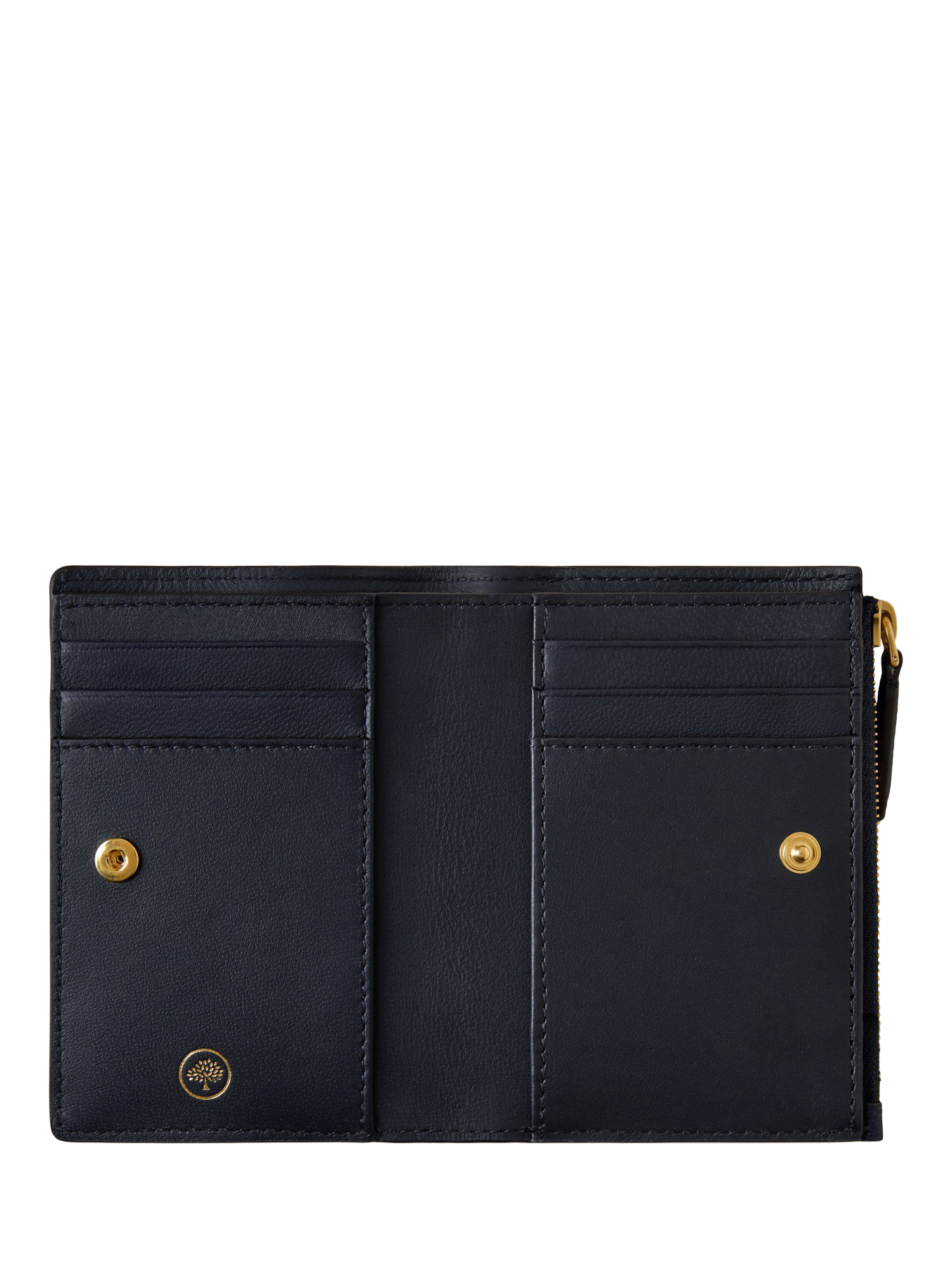Product image 2 of 3, which shows Mulberry Continental Leather Bifold Zip Purse, Night Sky
