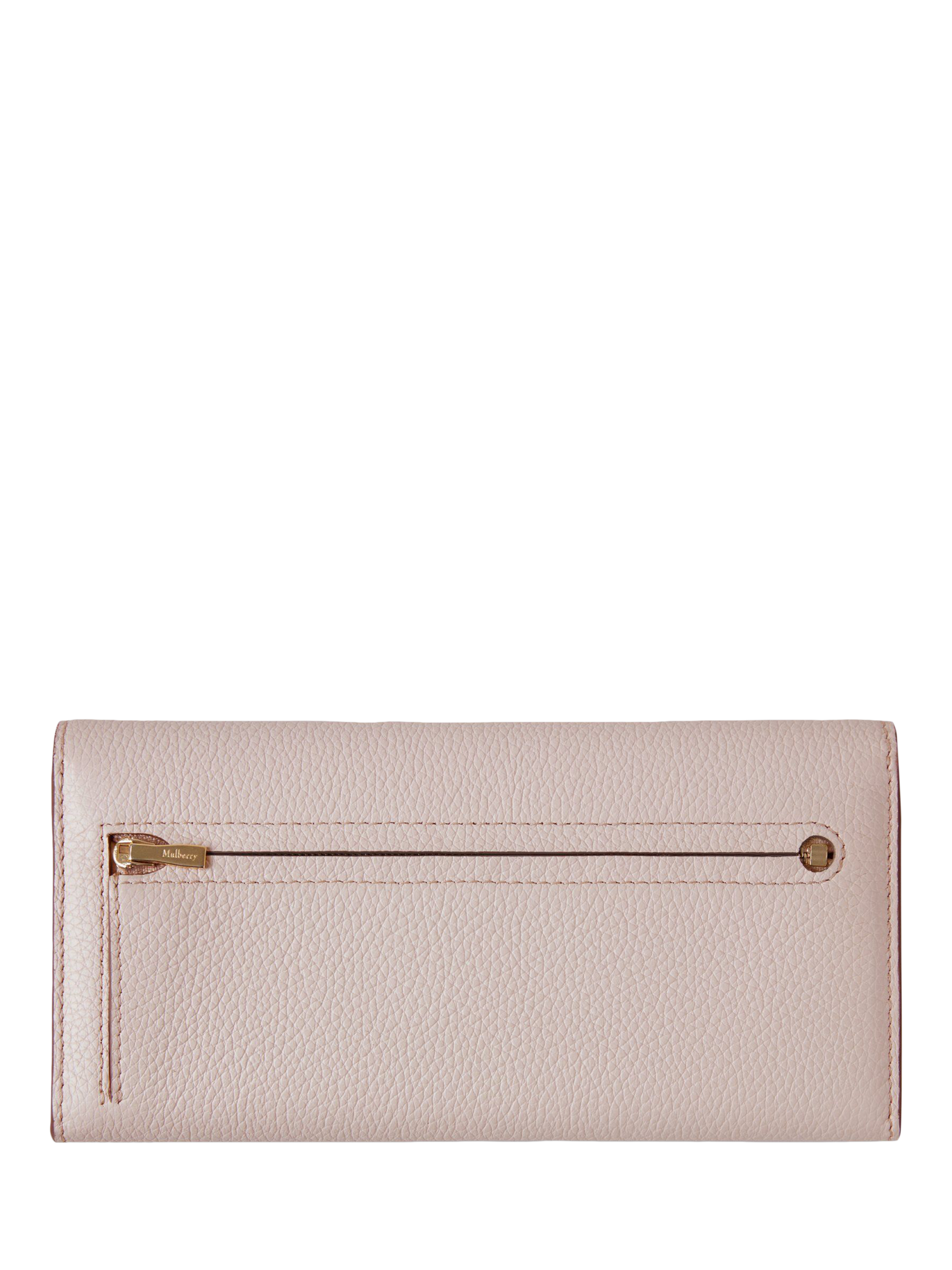 Product image 2 of 3, which shows Mulberry Small Classic Grain Leather Continental Wallet, Blossom Pink
