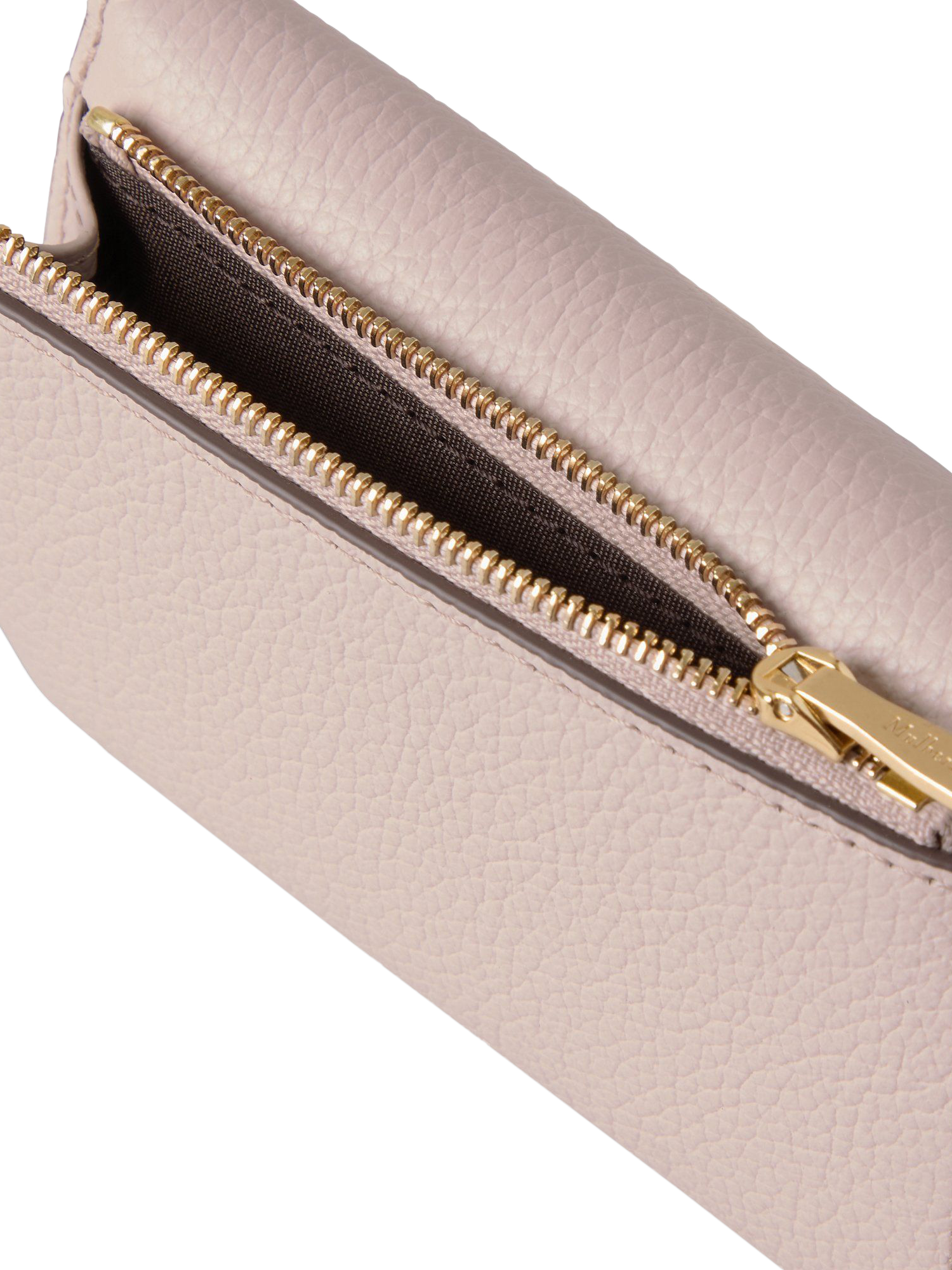 Product image 2 of 3, which shows Mulberry Folded Multi-Card Small Classic Grain Leather Wallet, Blossom Pink