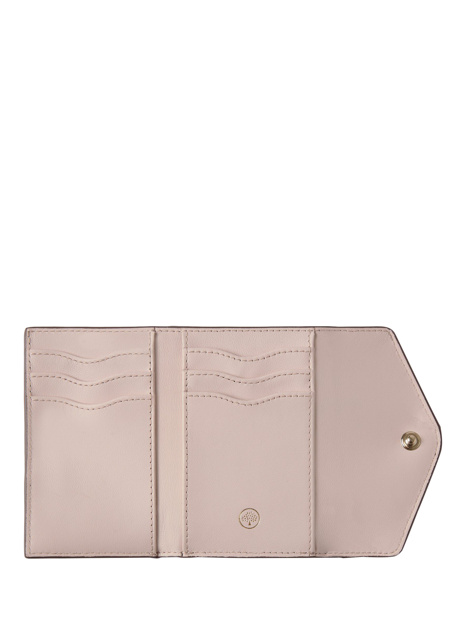 Product image 3 of 3, which shows Mulberry Folded Multi-Card Small Classic Grain Leather Wallet, Blossom Pink
