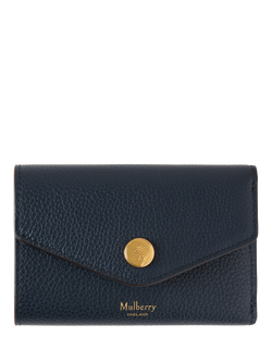 Mulberry Folded Multi-Card Small Classic Grain Leather Wallet, Night Sky