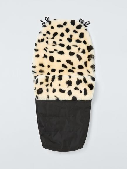 John Lewis Sheepskin Footmuff, Leopard Spot, Spot